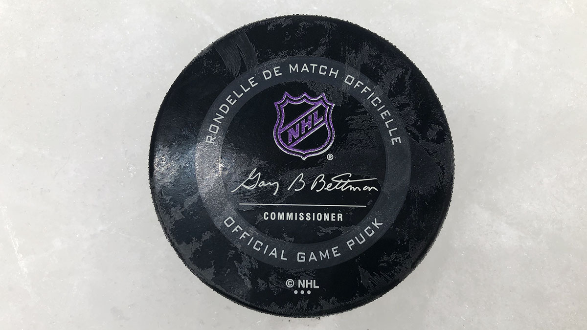 NHL, puck, purple