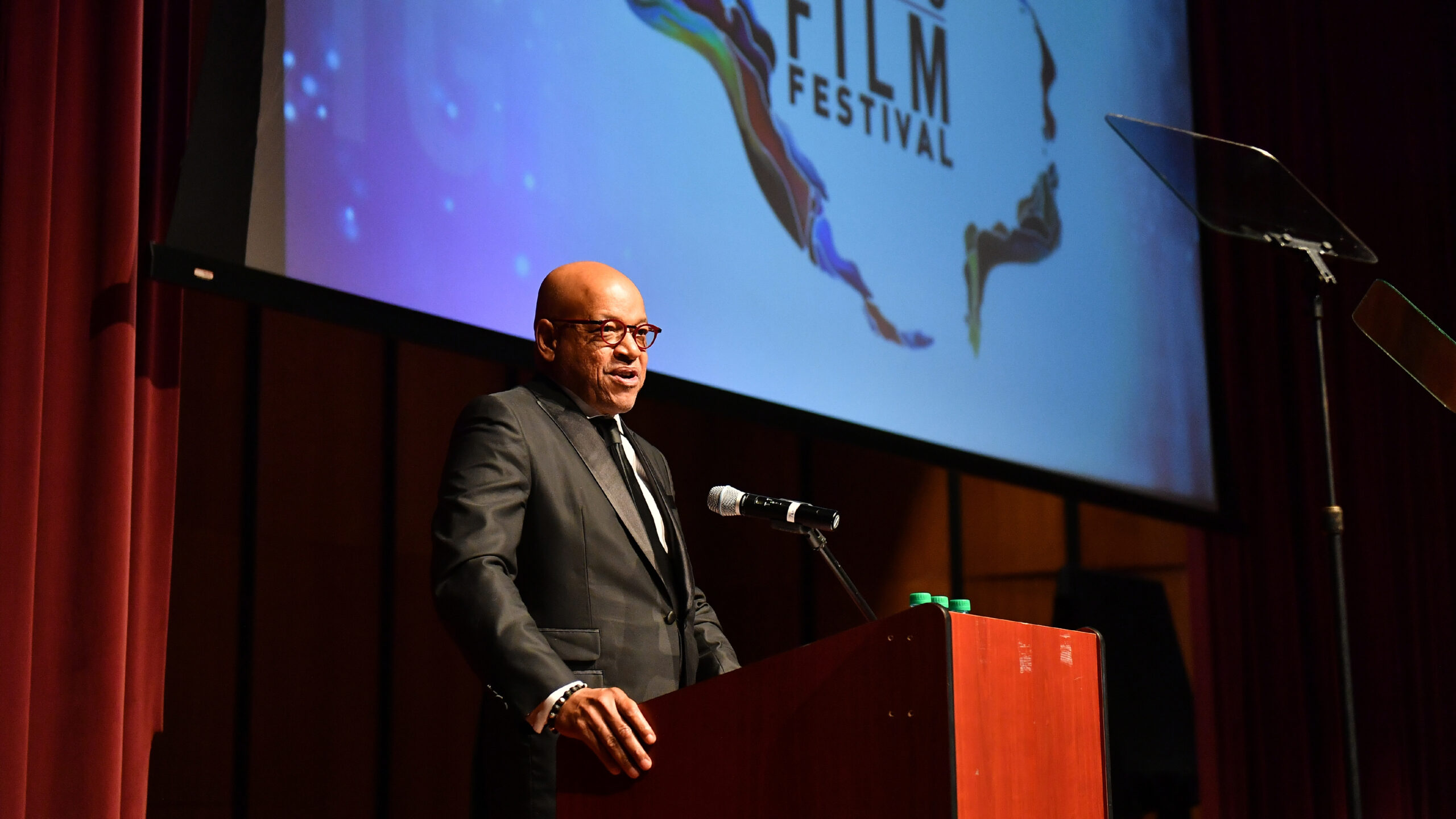 ATLANTA, GEORGIA - OCTOBER 12: Morehouse President Dr. David A. Thomas speaks onstage during 1st Annual Morehouse College Human Rights Film Festival Awards Ceremony at Ray Charles Performing Arts Center on October 12, 2019 in Atlanta, Georgia. (Photo by Paras Griffin/Getty Images)