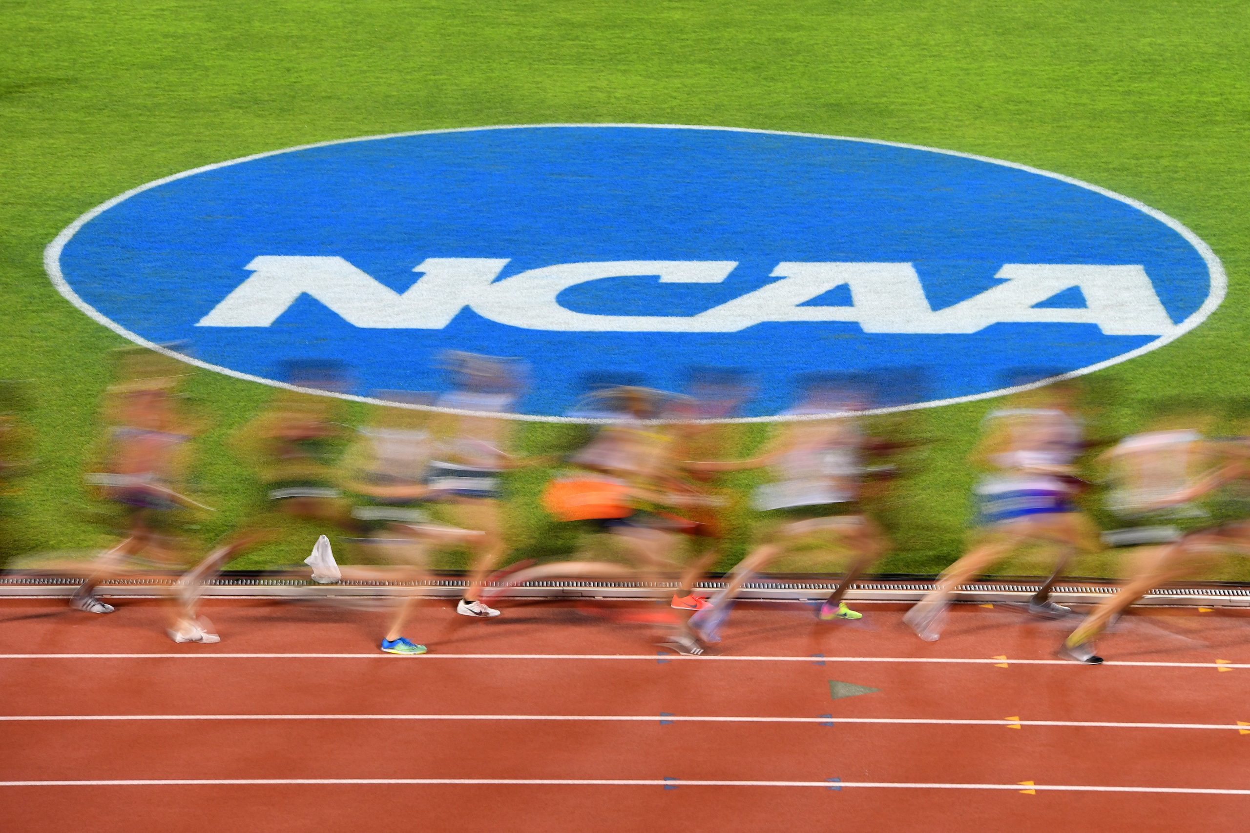 An NCAA track race