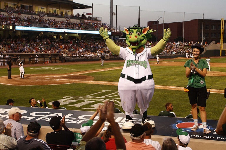 Minor League Baseball team Dayton Dragons mascot