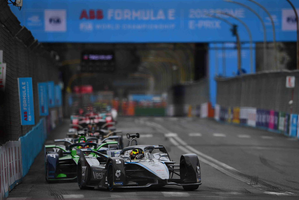 A Formula E race
