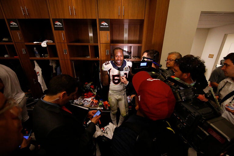 Von Miller with sports media